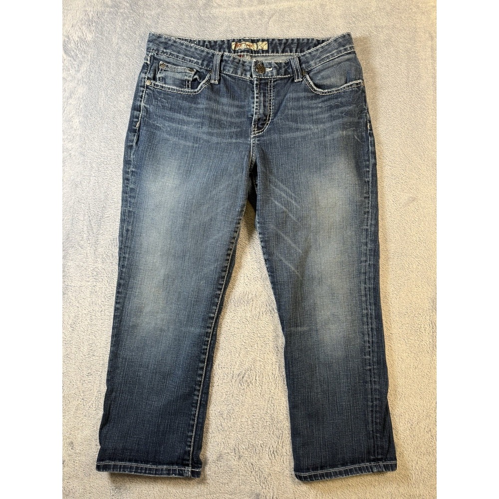 BKE Buckle Kate Capri Jeans Women's Size 31 Crop Stretch Denim Blue 31x23.5